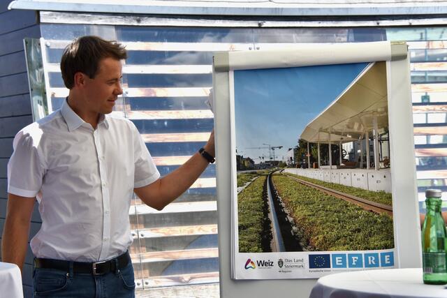 Projektleiter Patrick König, Referent für Standortmanagement der Stadt Weiz, präsentierte die Projektdetails.