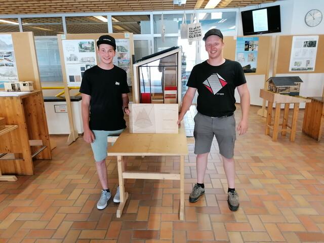 Andreas Kofler (li.) und Florian Stadlwieser mit ihrem Projektmodell. | Foto: privat