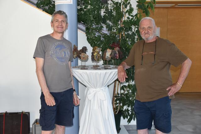 Die Organisatoren des Kunstsymposiums: Gernot Schmerlaib und Fritz Unegg