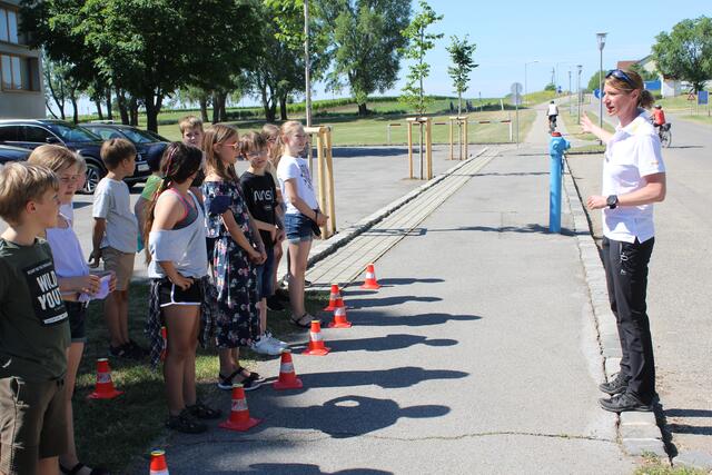 Die Kinder der Volksschule Podersdorf erfuhren wissenswertes zu ihrer eigenen Sicherheit.