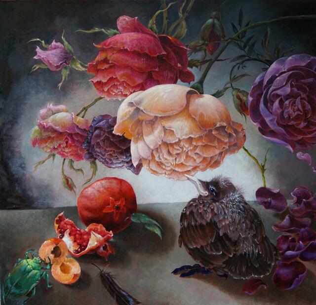 Die Arbeiten von Lilo Almog sind in ihrem Stil dem Duktus der alten Meistern verpflichtet. | Foto: Kleindinst