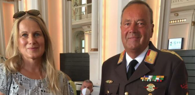 Elisabeth Grossmann und Ewald Raudner bei der Verleihung in Graz