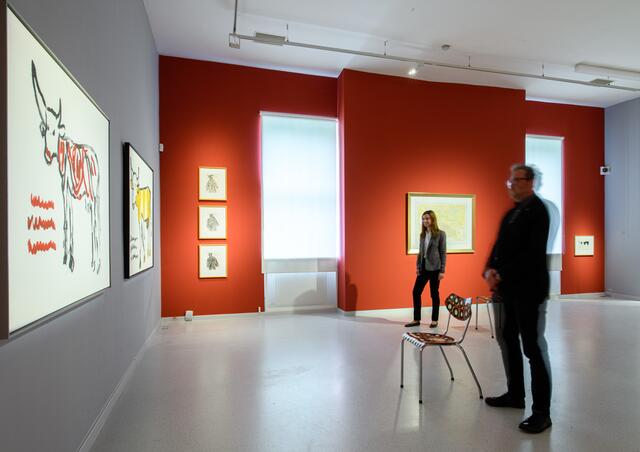 Franz Kamlanders Kuh im museum gugging.  | Foto: Felix Büchele