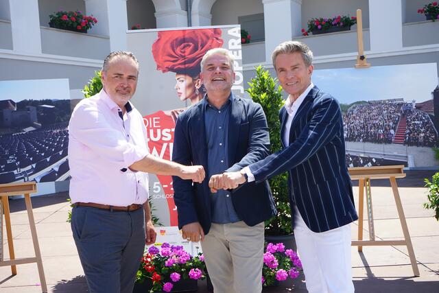 LH Hans Peter Doskozil, Festivalleiter Benno Döller und Generalintendant Alfons Haider.  | Foto: Elisabeth Kloiber