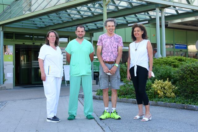 DGKP Angela Tschokert (Augenabteilung), DGKP Markus Weigmann (Abteilung Anästhesie und Intensivmedizin), Willi Resch , Regina Kronsteiner, (Patientenadministration),