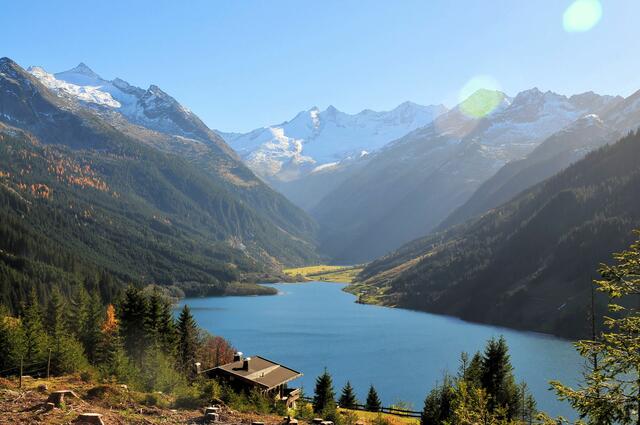 Blick über den Stausee Durlassboden und Richtung Wildgerlostal / Reichenspitze. | Foto: Gotthard Krammer