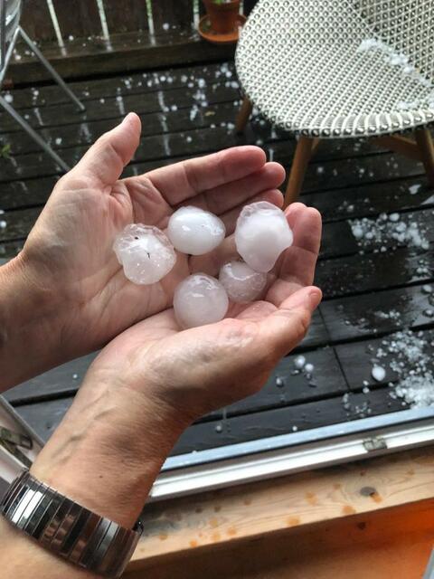 Hagelgeschoße in Gmunden. | Foto: ÖHV