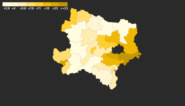 Die Corona-Situation in NÖ. | Foto: Screenshot https://covid19-dashboard.ages.at