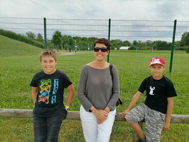 Begeistert waren auch Valentin, Rosa und Felix Schneier 