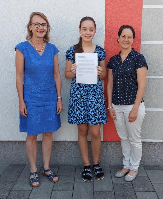 Die Freude von Cornelia Glatz (13 Jahre) von Mittelschule 2 Bad Goisern ist groß. | Foto: MS2 Bad Goisern