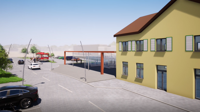 Auch die Bushaltestelle wird anders aussehen. | Foto: GKB