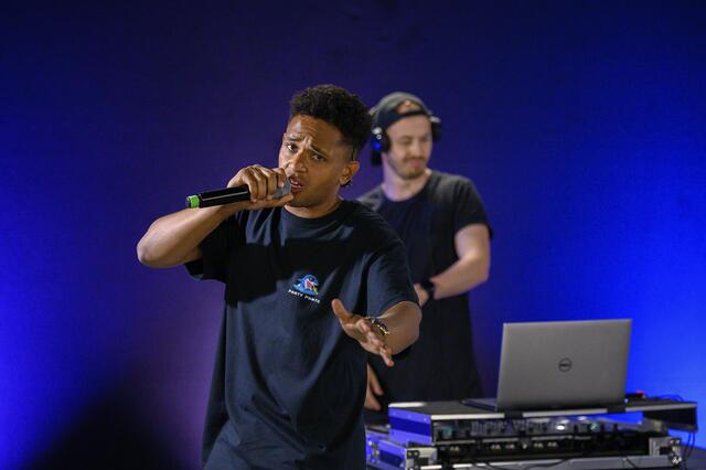 Rapper Evan Parks und Max Grossecke von "The Icon"  | Foto: Thomas Hude