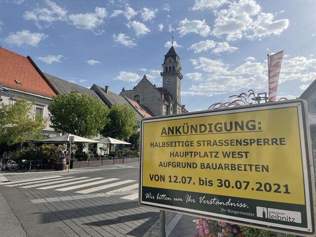 Achtung: Mit den baulichen Maßnahmen wird am 12. Juli begonnen. | Foto: Waltraud Fischer