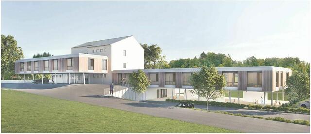 Das neue Schul- und Kindergartenzentrum in Allerheiligen bei Wildon wird modern, nachhaltig und bietet den Kindern jede Menge Platz. | Foto: KK