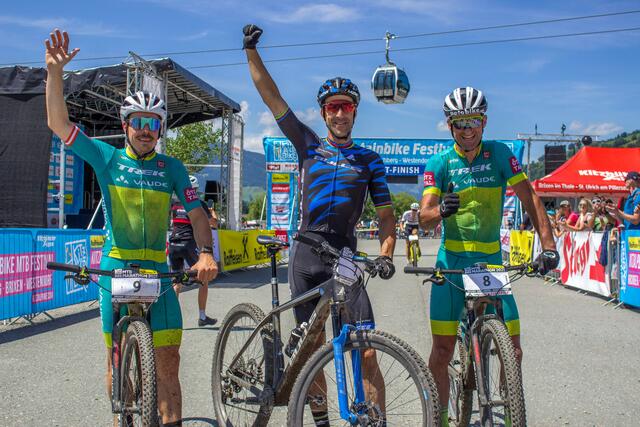 Die drei Medaillengewinner der ÖM: Gregor Raggl (2.), Alban Lakata (1.), Karl Markt. | Foto: smpr.at