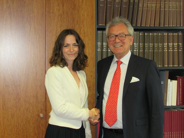 Mag. Marlene Spenger wurde von Kammerpräsident Dr. Thomas Schreiner als Rechtsanwältin angelobt. | Foto: RAK BGLD