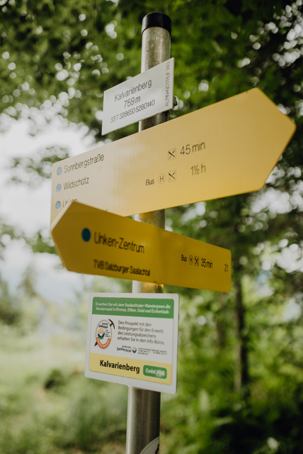 Die Wandercodes auf den Hinweisschildern wurden zerkratzt und somit für den Pass unbrauchbar gemacht. | Foto: Saalachtal Tourismus