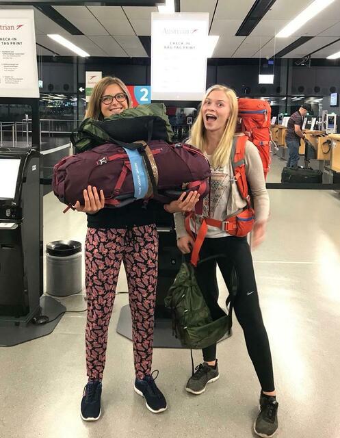 Katharina und Stella am Beginn ihrer Reise | Foto: Stella Wittner