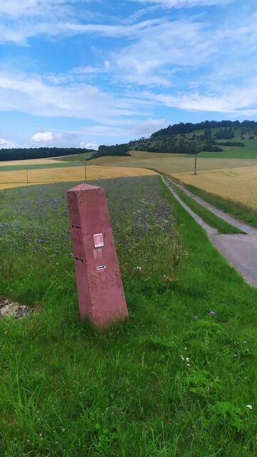 Ein kleiner roter Obelisk in Baden-Württemberg | Foto: Aina Geber