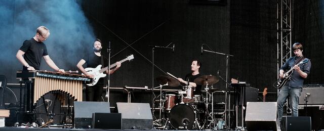 Die Headliner Hi 5, Clemens Rofner, Matthias Legner, Chris Norz und Philipp Ossanna (v.l.)
