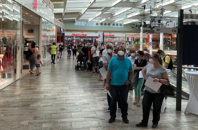 Großer Andrang bei der Impfaktion in der Weberzeile Ried. | Foto: Gesundes Ried