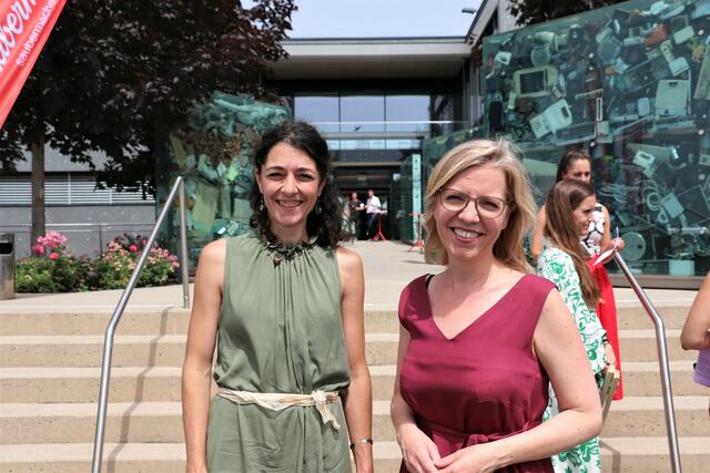 LAbg. Sandra Krautwaschl und Leonore Gewessler | Foto: Edith Ertl