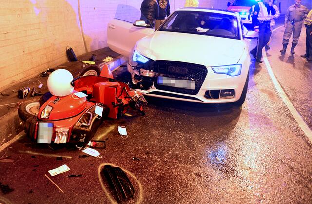 Der Unfall ereignete sich kurz vor dem Ortsteil Bschlabs. | Foto: Zoom Tirol