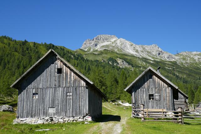 Waltlhütte mit Blick Richtung Stampferwand. Rechts sind die Hochspannungsmasten am Windsfeld zu erkennen.  | Foto: Thomas Neuhold