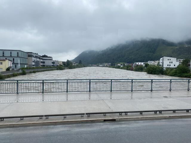 Hochwasser in Hallein.
