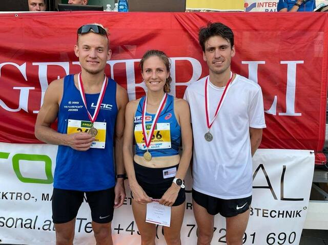 Jochen Köllnreitner, Kathi Kreundl und Valentin Pfeil vom LAC Amateure Steyr. | Foto: LAC
