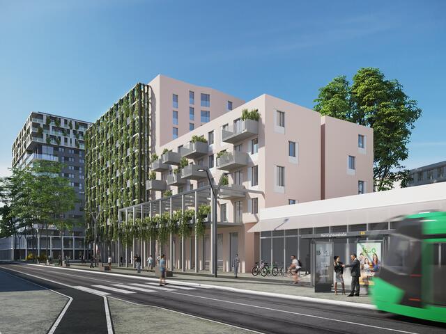 So soll der "Wohncampus" aussehen. | Foto: BE-WO Wohnbau und Grundstücksverwertungsges.