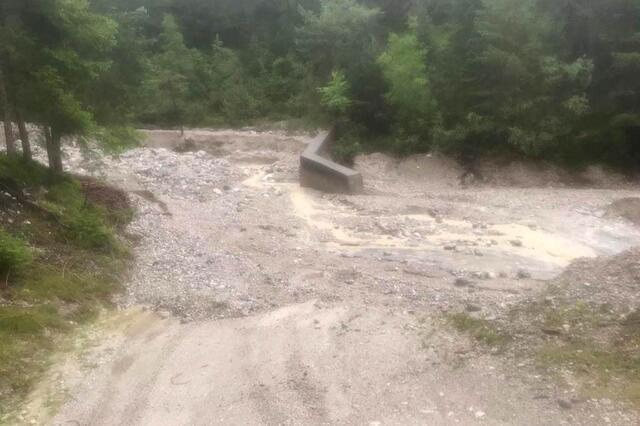 Die Folgen der Unwetter am Grieslehn.
