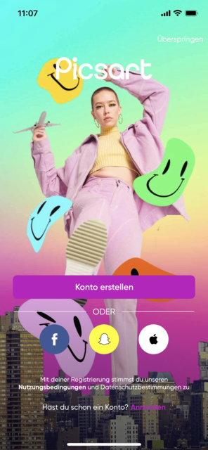 Unser App Tipp der Woche PicsArt ist eine umfangreiche App zur Bearbeitung von Fotos und Videos am Smartphone. Zusätzlich können Collagen erstellt, Text eingefügt und Zeichnungen erstellt werden. | Foto: Screenshot