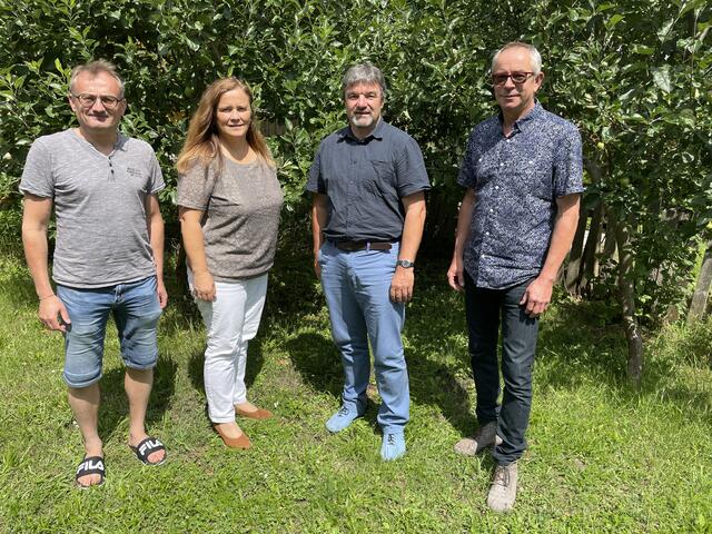 Gemeinderat Günter Widhalm, Fraktionsobfrau Silvia Moser, Stadtrat Ewald Gärber und Bezirkssprecher Andreas Piringer (v.l.).
