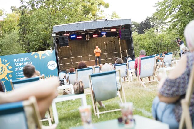 Seit 3. Juli wird die Kultursommerbühne bereits bespielt.
