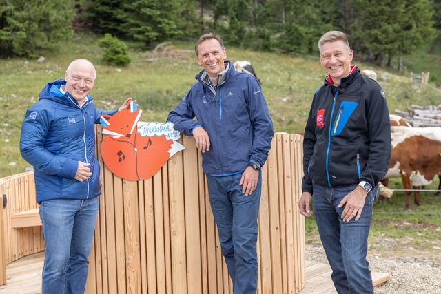 ecoplus Geschäftsführer Helmut Miernicki, Wirtschaftslandesrat Jochen Danninger, Geschäftsführer Annaberger Lifte Karl Weber.