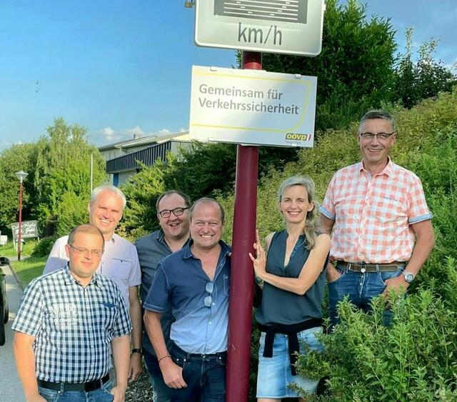 Gemeindevorstand Martin Scherfler, Fraktionsobmann Gerald Gruber-Kalteis, Gemeindeparteiobmann Johann Hörmanseder, ÖAAB Obmann Fritz Wageneder, Vizebürgermeisterin Maria Gaisböck-Kofler, Bürgermeister Johann Weirathmüller