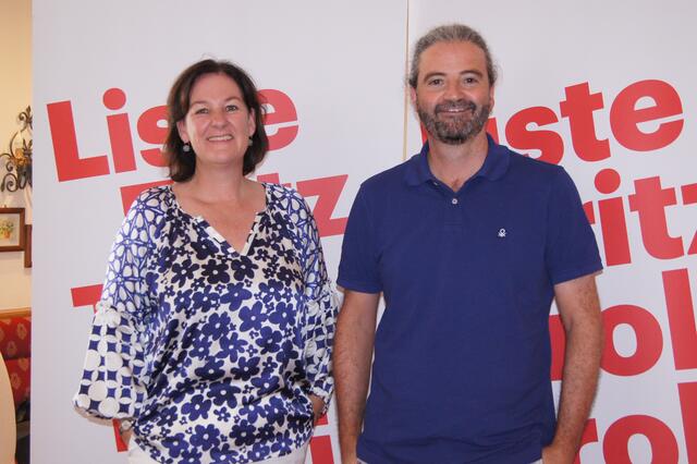 Liste Fritz-Klubobfrau Andrea Haselwanter-Schneider und LA Markus Sint