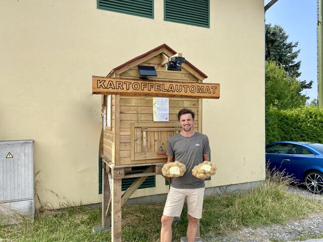 Startete wieder mit dem Kartoffelautomaten  | Foto: Bernhard Engelmann