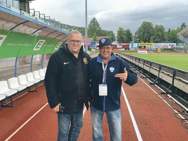 Gerhard „Gertschy“ Wilfinger der Platzsprecher des TSV Harberg. | Foto: KK