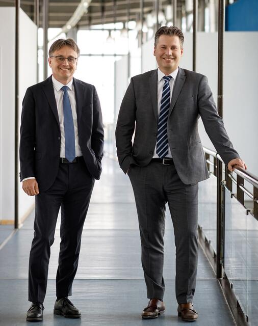 Michael Gerbavsits (links) und Harald Zagiczek bleiben die Geschäftsführer der Wirtschaftsagentur Burgenland.
