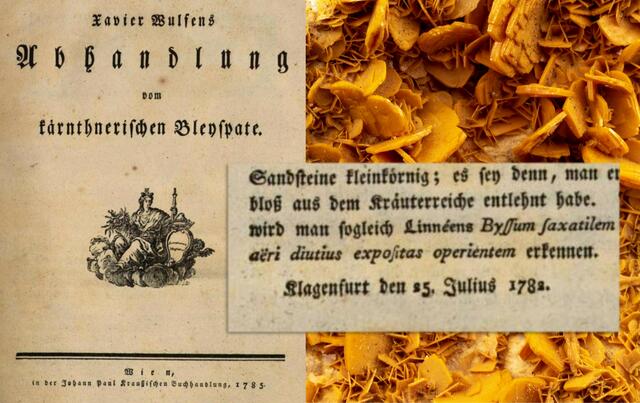 Jubiläum - genau heute vor 239 Jahren schloss Franz X. Wulfen sein wissenschaftliches Werk über Minerale in Kärnten mit dem Hinweis auf Ort und Datum: Klagenfurt am 25. Juli 1782.