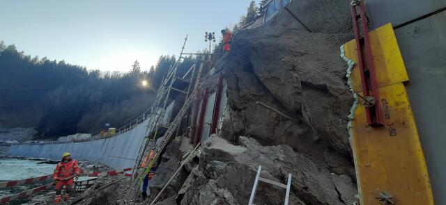 Der letzter Abschnitt der Stützmauersanierung in der Lieserschlucht wurde gestartet.