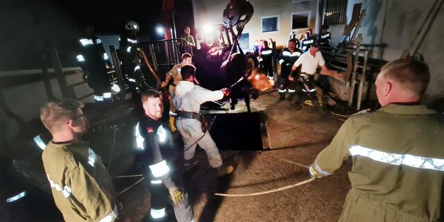 Komplizierter Einsatz für die Feuerwehr Euratsfeld.