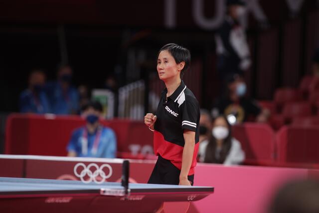 Aus im Achtelfinale im Einzel bei den Olympischen Spielen in Tokio für Liu Jia. | Foto: ITTF