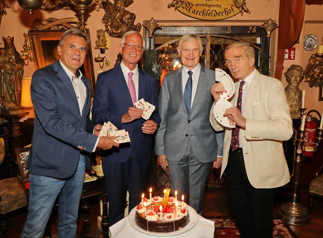 Peter Großmann, Wener Fasslabend, Thomas Schäfer-Elmayer, Magic Chrisitan. | Foto: Conny de Beauclair