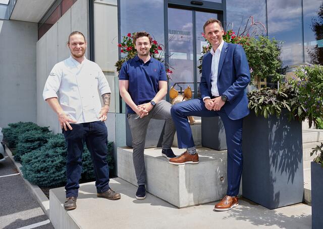Laurent Amon – Gasthaus Jell, Christoph Höllerschmid-Haslinger – Betriebsleiter Höllerschmid, Jochen Danninger ˗ Tourismuslandesrat Niederösterreich
