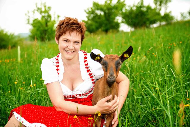 Sonja Trummer, alias Milchmädchen, aus Risola bei St. Anna am Aigen holte den Landessieg für ihren Frischkäse.
