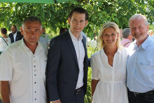 Trafen auf Sebastian Kurz: Franz Reithofer, Susanne Kaltenegger und Walter Schweighofer.