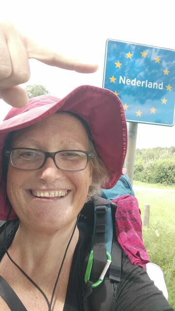 Am 31. Juli 2021 stand Aina Geber an der niederländischen Grenze und ist damit ihrem Ziel ganz nah. | Foto: Aina Geber